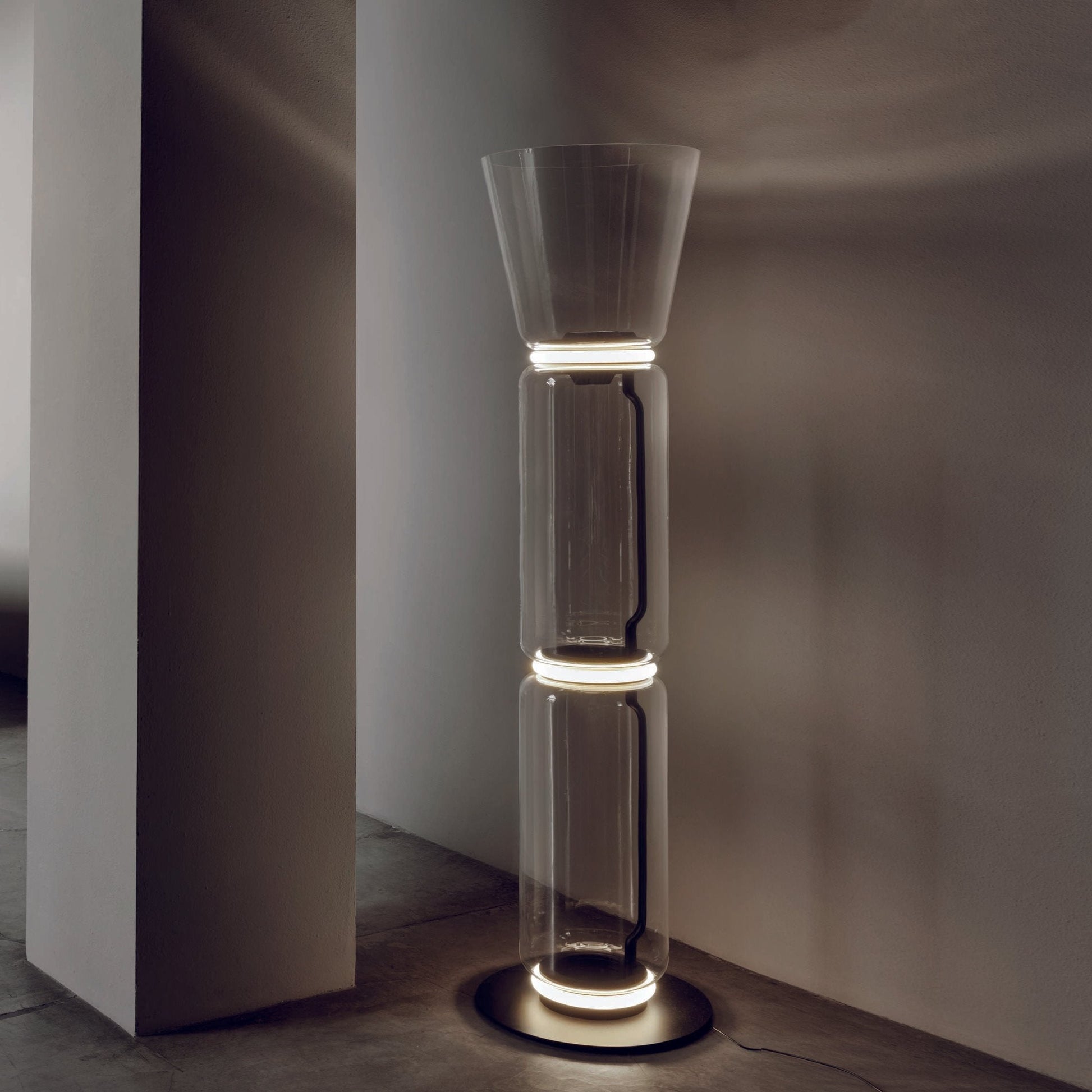 Bamboo Glass Floor Lamp - Blowlighting