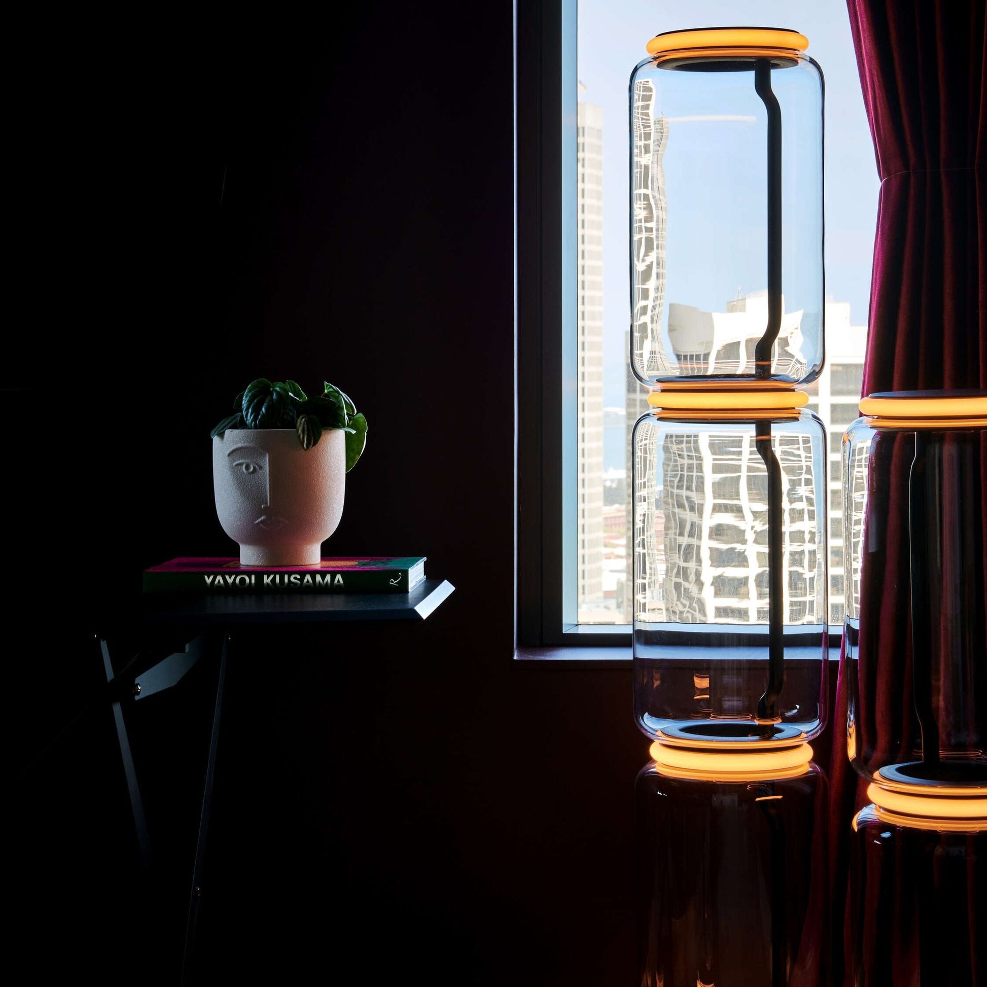 Bamboo Glass Floor Lamp - Blowlighting