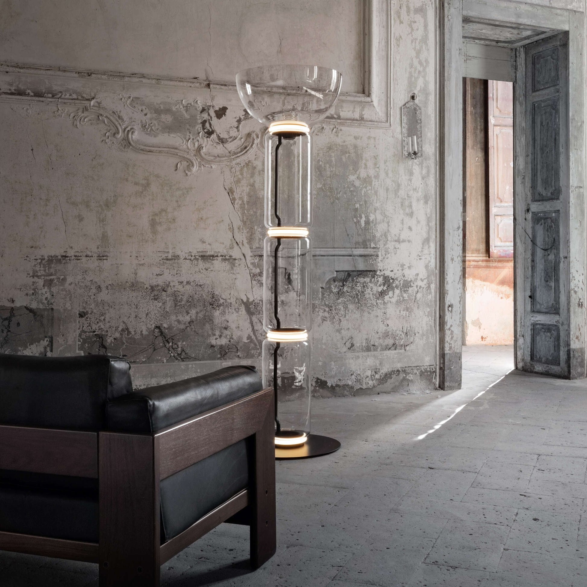 Bamboo Glass Floor Lamp - Blowlighting