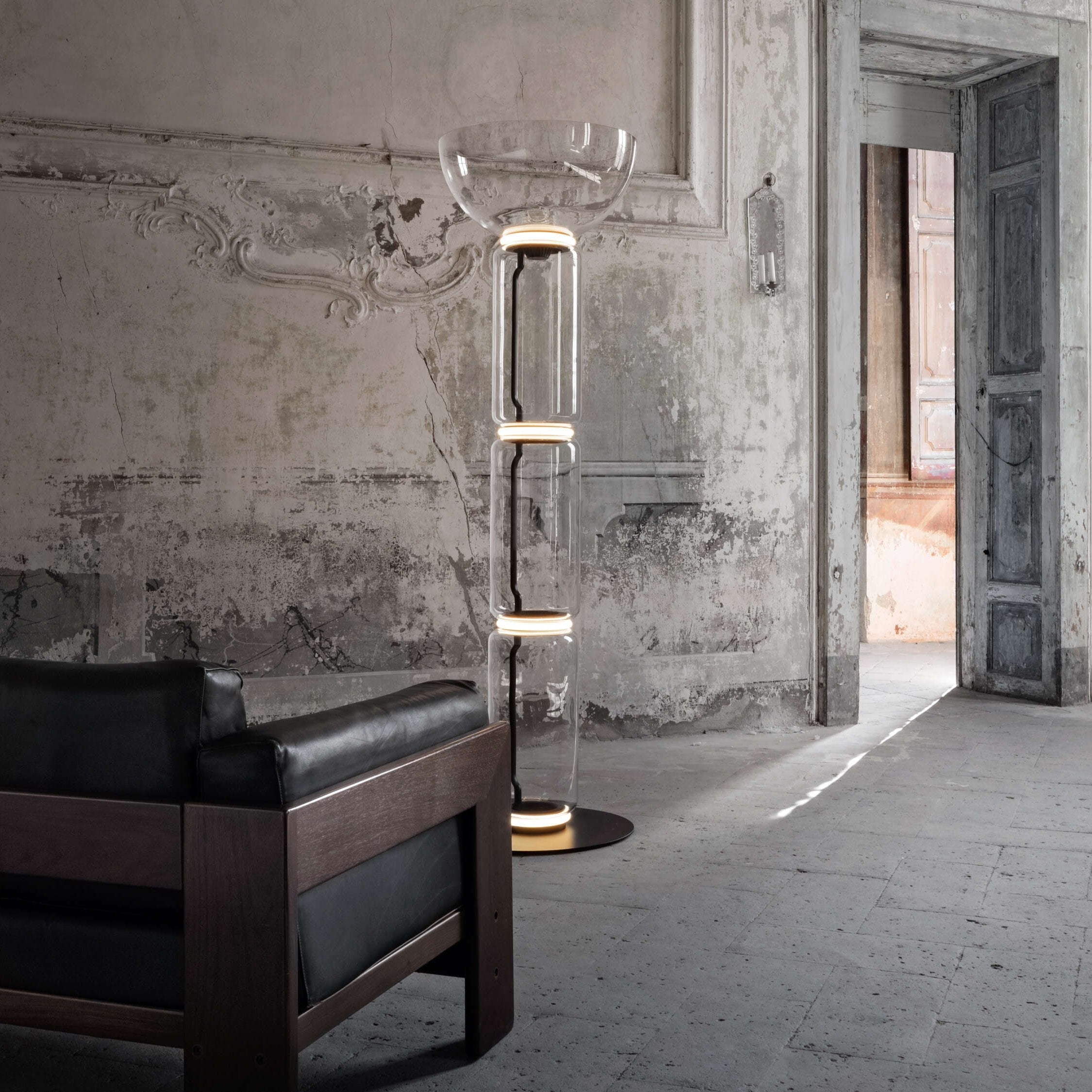 Bamboo Glass Floor Lamp - Blowlighting
