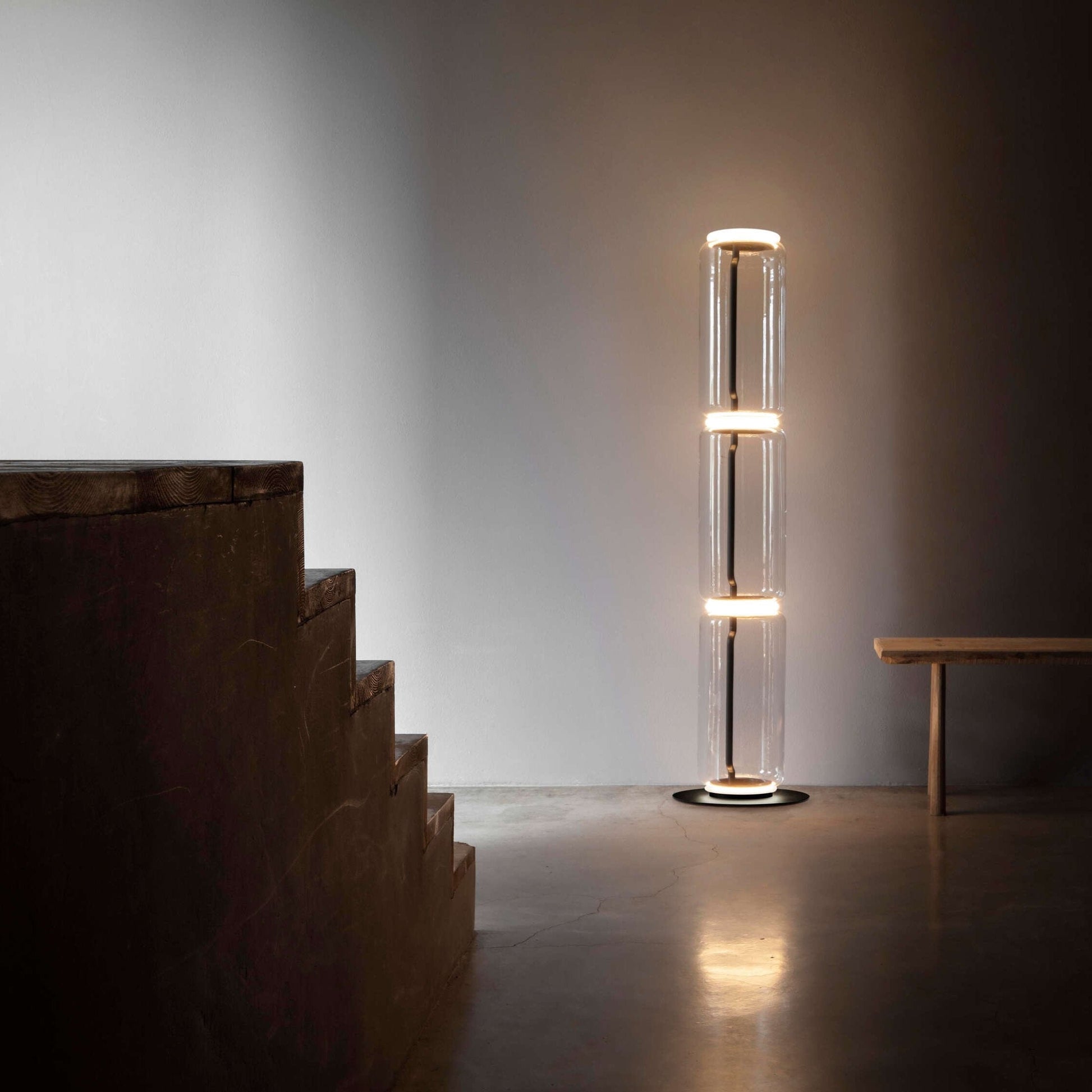 Bamboo Glass Floor Lamp - Blowlighting