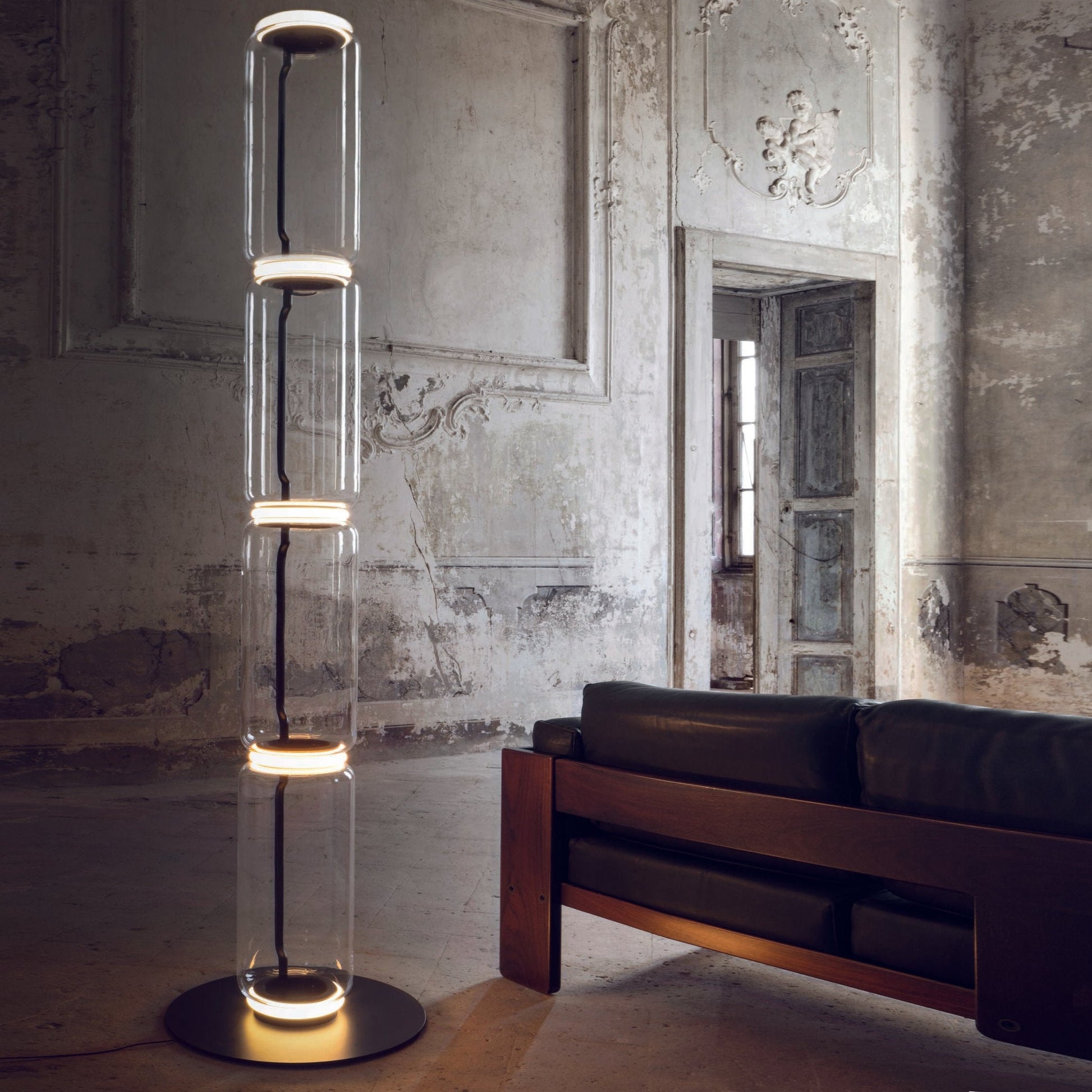 Bamboo Glass Floor Lamp - Blowlighting